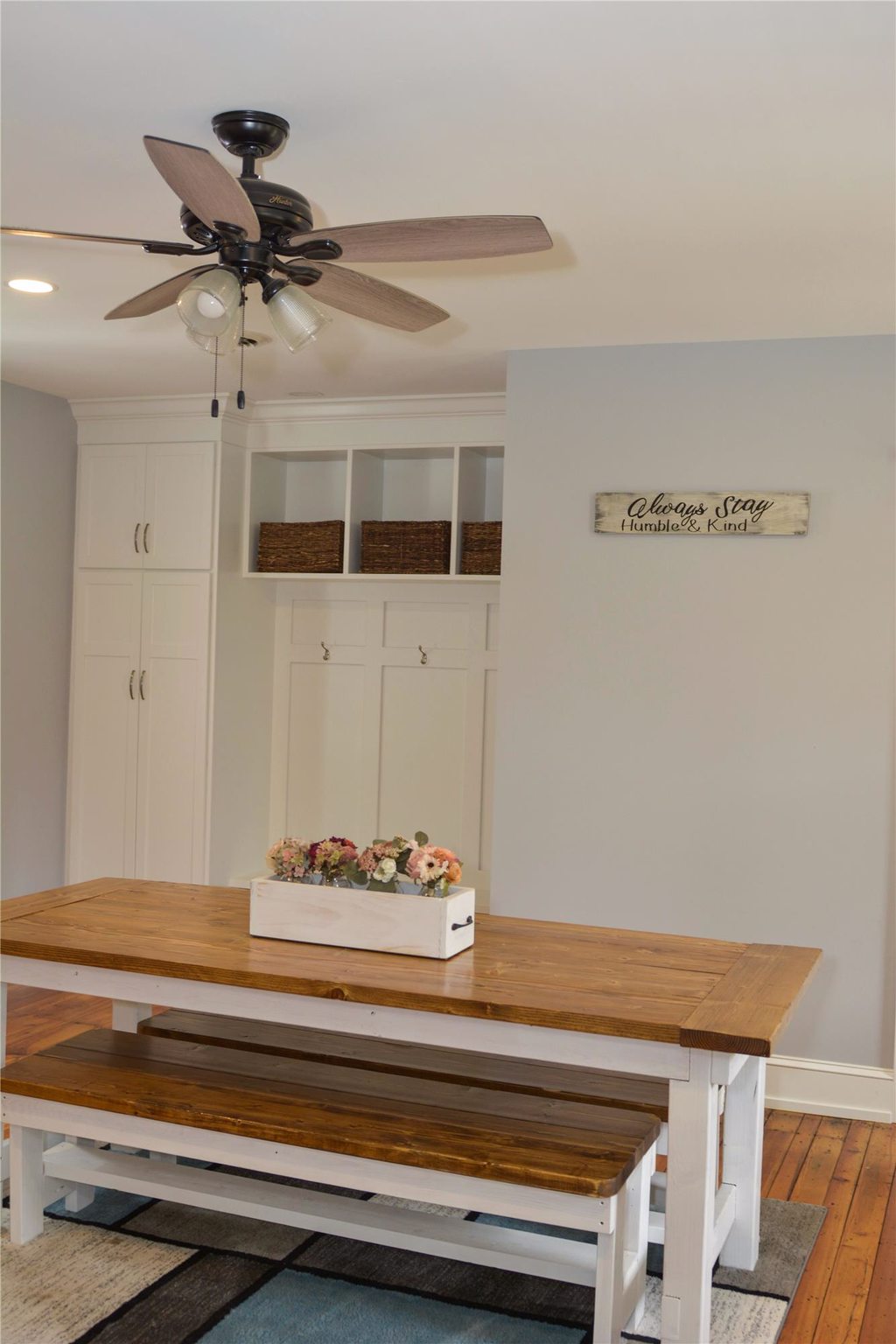 Dining Room with Built in Cabinets, Overhead Storage, and Hangars