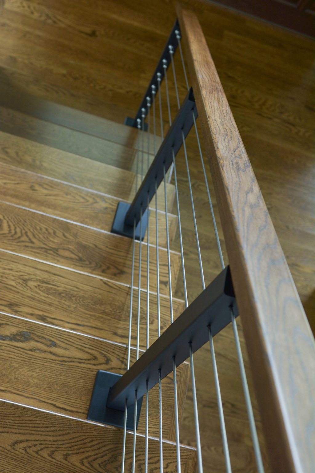 Hardwood and Iron Staircase